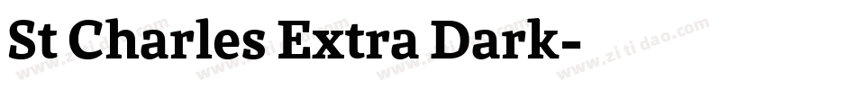 St Charles Extra Dark字体转换